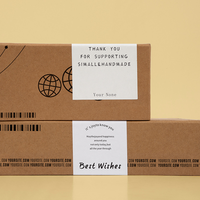Étiquettes autocollantes personnalisées écologiques pour boîtes promotionnelles, avec logo imprimé, en rouleau, pour scellage