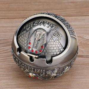 Asbak logam retro kreatif rumah asbak antilalat abu dengan ornamen penutup Mesir - Product Image 4