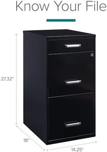 פתרונות שטח זולים 3 מגירה התאספו באופן מלא ארון קבצים פלדה בגודל אספקה קטנה עבור משרד הבית נעילת מגירה שחורה - Product Image 3