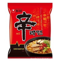 Nouilles instantanées coréennes épicées Nongshim Shin Ramyun authentiques en gros, paquets de 120g, approvisionnement en vrac pour les supermarchés