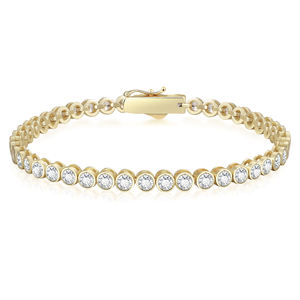 <span class=keywords><strong>Bracciale</strong></span> Tennis KRKC in Argento Sterling <span class=keywords><strong>925</strong></span> Placcato Oro 14K con Zirconi Cubici 5A, 2mm 3mm 4mm 5mm, per <span class=keywords><strong>Uomo</strong></span> e Donna - Product Image 5