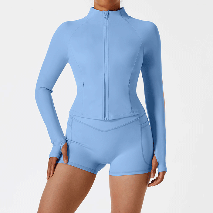 Blu chiaro-Jakcet all'aperto