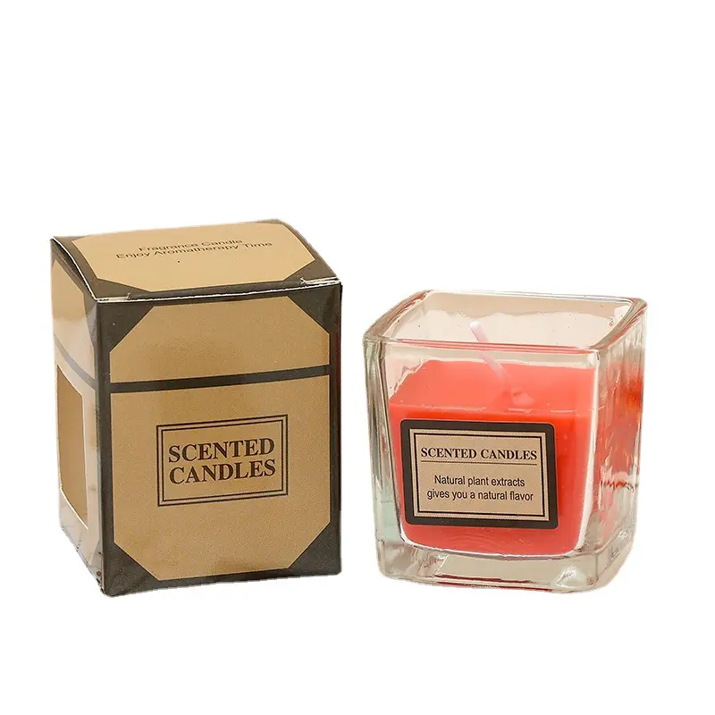 Candela profumata di vetro creativa fatta a mano promozionale romantica con profumo di olio essenziale per aromaterapia candele in regalo