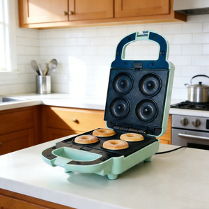 Machine à sandwichs, gaufres et beignets électrique automatique 3-en-1 avec <span class=keywords><strong>plaques</strong></span> interchangeables en plastique pour la maison - Product Image 5