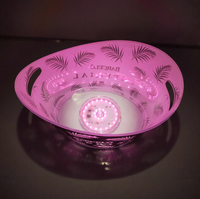 Seau à glace lumineux en forme de bateau avec logo personnalisé, présentoir à champagne, refroidisseur de bouteilles, bac à glace, plateau de service pour discothèques, bars, salons