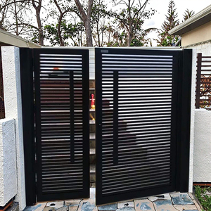 Porte en aluminium moderne automatique Portes principales coulissantes Conceptions de jardin Porte en aluminium - Product Image 6