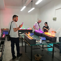 Cheminée électrique à vapeur d'eau 3D avec éclairage LED RGB, humidificateur, pour la décoration de la maison et des hôtels