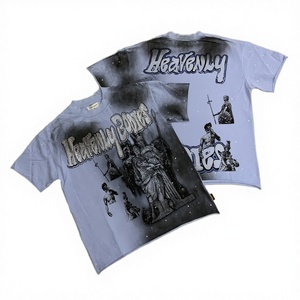 T-shirt vintage personnalisé, coton lourd 280 GSM, coupe oversize, streetwear, impression graphique - Product Image 1