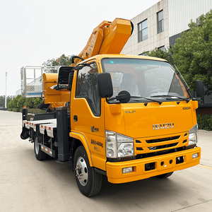 Plateforme de travail élévatrice télescopique hydraulique montée sur <span class=keywords><strong>camion</strong></span> de 32 m avec nacelle pour levage de personnel - Product Image 1