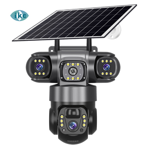 V380pro 3-Linsen-Solar-Überwachungskamera, 6MP, 3K, 4G-SIM-Karte, PTZ, mit 8W-Solarpanel und 8000mAh-Akku für die Sicherheit zu Hause, mit 3-Bildschirm-Ansicht - Product Image 1
