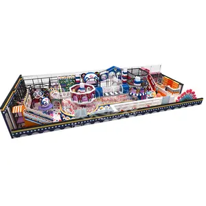 Schattig Winkelcentrum Groot Magisch Spel Kinderspeelplaats Soft Play Bridge Ball Glijdt Binnenuitrusting Voor Kinderen