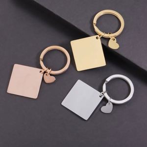 Stainless Steel <b>Blank</b> Metal Keychain Engraved Double Tag <b>Blank</b> Key <b>Ring</b> Custom Personalized <b>Blank</b> Calendar Diy QR Code Key Chain - Product Image 1