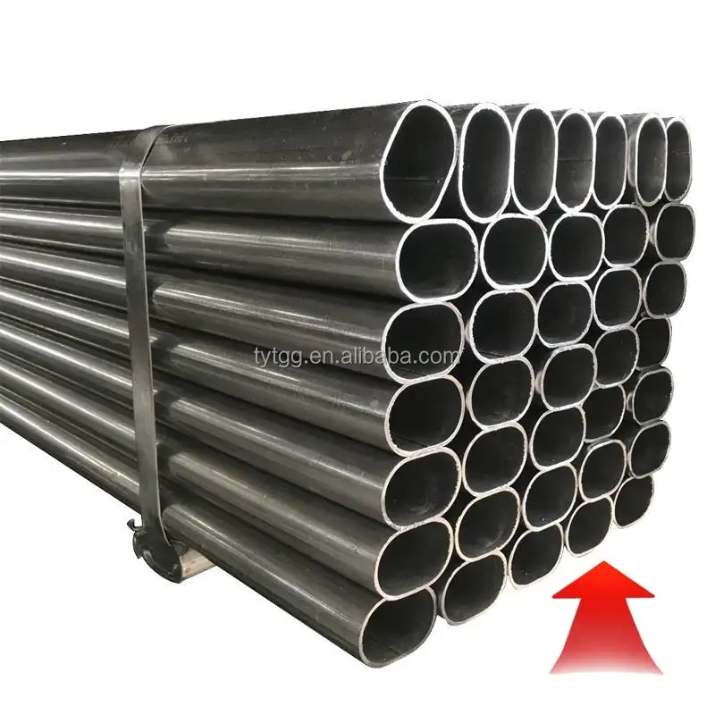 Tubes ovales de 4 pouces Q235 Q195 en forme de tuyau en acier ovale plat pour serre