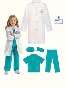 Conjunto <span class=keywords><strong>de</strong></span> 6 Piezas <span class=keywords><strong>de</strong></span> Disfraz <span class=keywords><strong>de</strong></span> Médico Quirúrgico para Niños y Niñas, Uniforme <span class=keywords><strong>de</strong></span> Médico, Disfraz para Halloween, Cosplay - Product Image 2