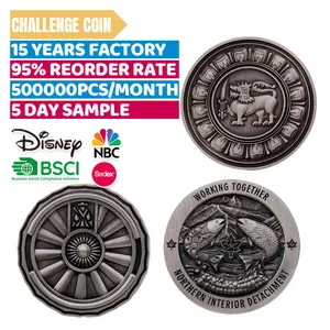 Wholesale Cheap Custom Brass Stamping Collection Aviation Safety Agency Various Styles Silver Souvenir Plating Coin Makers