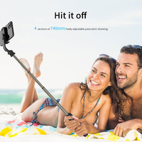 Q03 Perche à selfie télescopique pliable 10M en alliage d'aluminium, design rotatif et pliable pour diffusion en direct