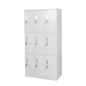 Oem Fabriek Verkoop 9 Deur Metalen School <span class=keywords><strong>Locker</strong></span> Kantoor Gym Atletische Kluisjes Voor Huis Kleedkamer Meubels Metalen Kledingkast