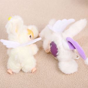 Conejo de Peluche con Orejas Largas en Posición Recostada para Princesa, Colgante con Alas, Cara de Vinilo, Ojos de Estrella, Lindo y Divertido, Regalo de Cumpleaños Antiestrés - Product Image 4