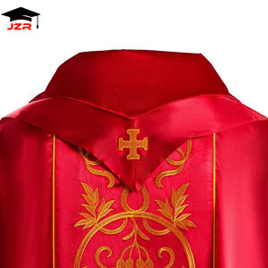 Robe de prêtre d'église, robe religieuse, chasuble, broderie, manches longues, couleur - Product Image 5