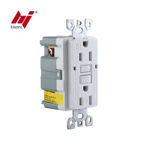 Gfci Electric Outlet China Factory Direct Sell Self-Test Tamper Resistant GFCI 15 Amp 125 Volt Duplex GFCI USA Electrical Receptacle Outlet