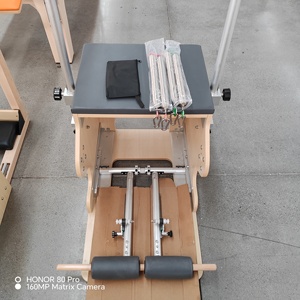 Sedia <span class=keywords><strong>Pilates</strong></span> Wunda in Legno d'Acero di Lusso con Rivestimento Imbottito per Studio Domestico e Attrezzatura Fitness Commerciale - Product Image 3