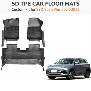 Tapis de sol de voiture en TPE sur mesure pour BYD Yuan Plus LHD 2024-2025 |   Tapis de sol imperméables toutes saisons, ensemble complet, fabrication OEM - Product Image 2