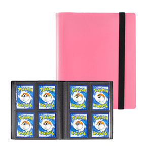 Carpeta para Tarjetas con 4 Bolsillos, Álbum para Tarjetas Coleccionables con Tira Elástica, Cubierta de Material Plástico PP Multicolor para Tarjetas TCG - Product Image 1