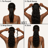 Queue de cheval bouclée en laine de 24 pouces, 110g, avec bande magique, extension de cheveux synthétiques en fibre haute température, noir, pour femmes, aspect naturel, vente en gros