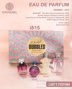 Set di Profumi Colorful Bubbles 30ml x 4 pz Fragranza Floreale per Donna Eau De Toilette Spray - Product Image 3