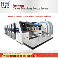 Nouvelle machine d'impression, découpe et rainurage informatisée entièrement automatique à cinq couleurs, haute vitesse, avec adsorption sous vide pour le traitement des boîtes en carton ondulé