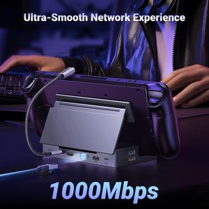Station d'Accueil UGREEN <span class=keywords><strong>Steam</strong></span> <span class=keywords><strong>Deck</strong></span> 9-en-1 USB C 4K60Hz HDMI RJ45 10Gbps pour <span class=keywords><strong>Steam</strong></span> <span class=keywords><strong>Deck</strong></span> Rog Ally X Legion Go, Support Pliable - Product Image 4