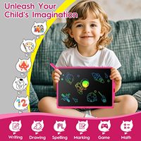 Tablette d'écriture 15 pouces, alimentée par USB/batterie, tableau d'écriture réutilisable pour enfants, jouet éducatif léger pour l'enseignement et la maison