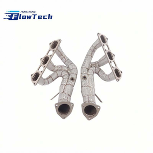 ท่อร่วมไอเสีย FlowTech High Performance Straight-Through ผลิตจากสแตนเลส T304 สำหรับ Porsche 718 GT4 RS 4.0L แบบติดตั้งได้โดยตรง - Product Image 6