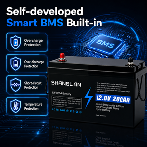 แบตเตอรี่ LiFePO4 12.8V 200Ah 6000+ รอบการใช้งาน ระบบจัดการแบตเตอรี่อัจฉริยะ (BMS) ระดับ IP65 สต็อกในโปแลนด์ รับประกัน 3 ปี แบตเตอรี่ลิเธียมแบบ Deep Cycle สำหรับโซลาร์เซลล์ รถบ้าน และเรือ - Product Image 2