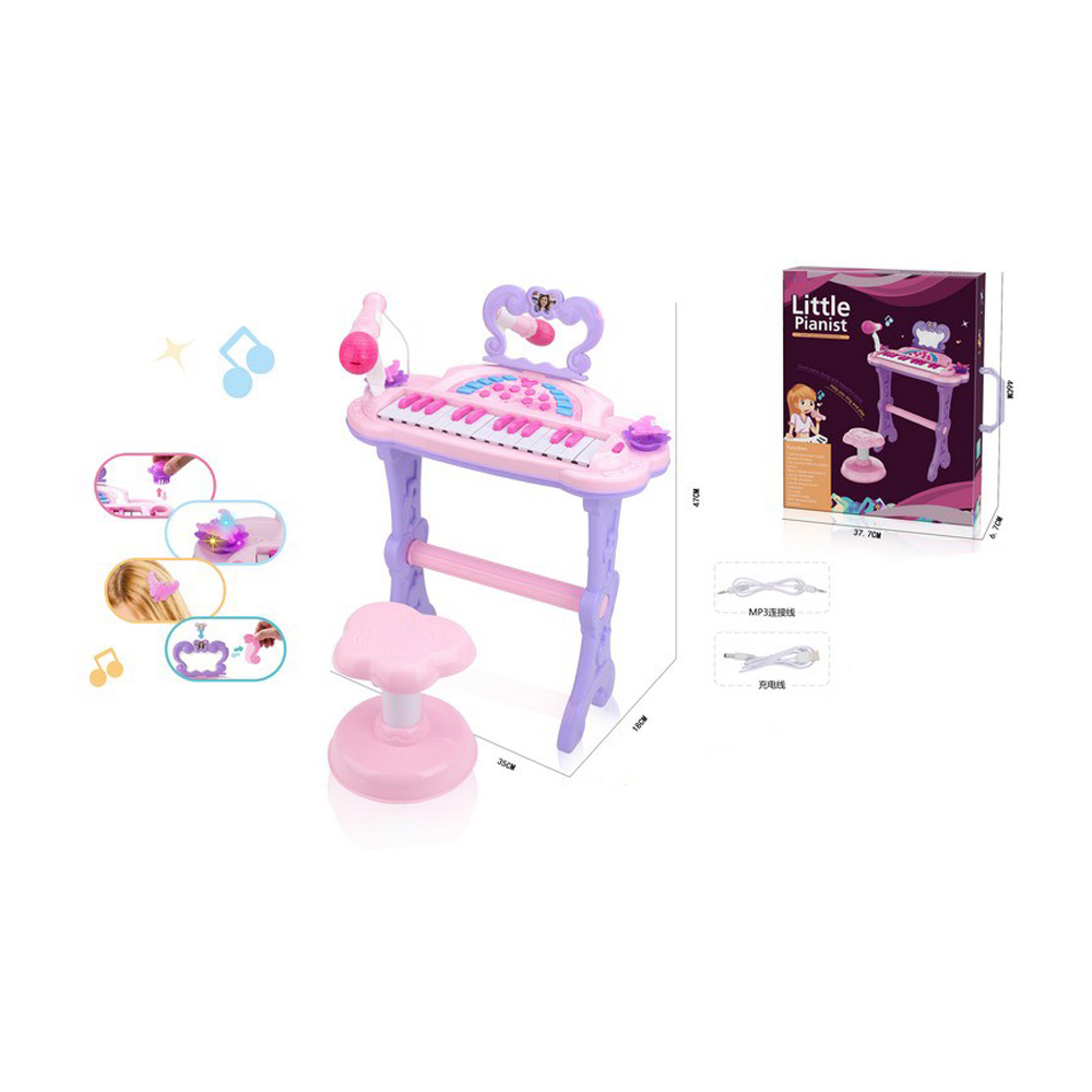 Игрушки для инструментов, детское пианино, орган, музыка, гитара, клавиатура, игрушка, набор с музыкальным микрофоном
