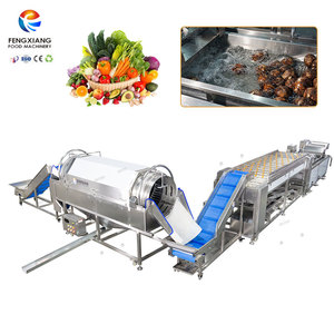 Línea de Limpieza de Frutas y Verduras Fengxiang Design para Procesamiento de Alimentos, Máquina Comercial de Lavado y Secado por Ventilación de Frutas y Verduras - Product Image 1