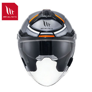 หมวกกันน็อคสำหรับมอเตอร์ไซค์ New MT HELMETS COSMO SV 3/4 แบบเปิดหน้า เลนส์คู่ สำหรับทุกเพศ | กราฟิกดีไซน์แผ่นบังลมใส ABS ได้รับการรับรองมาตรฐาน ECE - Product Image 3