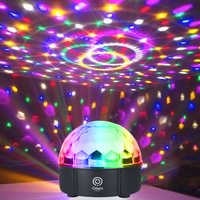 Projecteur de scène LED 12 couleurs avec télécommande YSH, éclairage stroboscopique DJ, boule disco rotative en cristal, lumières de fête pour boîte de nuit