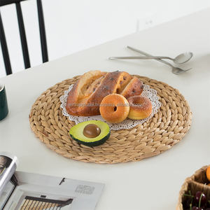 Mantel Individual trenzado de jacinto de agua ecológico, vajilla tejida a mano para restaurante, fiesta, boda, cena con patrón de planta - Product Image 6