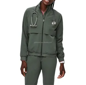 GloriousIn female scrubs jacket scrubs 2023 medical best spa uniform hats nursing private label wicking landau wholesale private