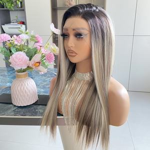 Pelucas de Fibra Futura a Precio de Fábrica, Color Marrón con Reflejos, Sintéticas, 13x4, Transparentes, HD, Sin Pegamento, Línea de Cabello Natural, Lisas y Sedosas - Product Image 6