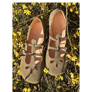 <span class=keywords><strong>Mocassini</strong></span> Invernali Design Originale in Pelle Bovina Fatti a Mano Mary Jane Comodi Versatili Colore Grigio Superficie in Vera Pelle Scarpe Basse - Product Image 3