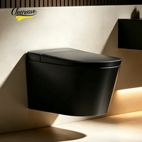 Nouvelle toilette intelligente électrique murale japonaise de luxe noire 2026 avec télécommande 001