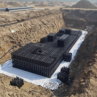 WANLIHE RM-864 Modules de réservoirs souterrains de stockage d'eau de pluie 100m³ à 95% de vide, en PP, pour drainage et contrôle des inondations urbaines en jardin