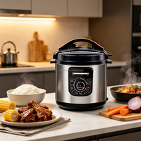 Cuisinière électrique à pression grande capacité avec système de verrouillage de sécurité et menus prédéfinis multiples pour usage domestique et commercial