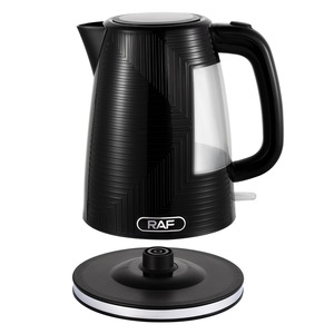 Bouilloire électrique noire de 1,7 L, portable, pour usage domestique et hôtelier, sans BPA, sans fil, arrêt automatique, lampe LED, chauffe-eau - Product Image 3
