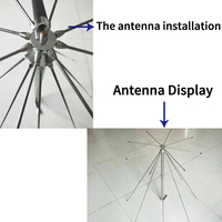 Antenne de communication omnidirectionnelle Discone large bande 70-3500 MHz pour amplificateur de signal FM/VHF/UHF/GSM/4G, radio amateur, télévision numérique
