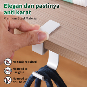 Pano.V Crochet de sac en alliage d'aluminium pour étudiant, support latéral de bureau multifonctionnel à un seul niveau, idéal pour dortoir et bureau, vente en gros - Product Image 6