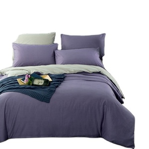 Cao Cấp Màu Rắn 100% Bông 300TC Khăn Ga Giường Comforter Bộ Đồ Giường Đặt Sang Trọng Duvet Cover Khăn Giường - Product Image 3