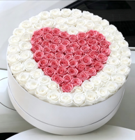 Kotak Hadiah Bunga Mawar Abadi Valentine Rosas Eternas Herzbox, Rangkaian Bunga Mawar Asli, Stabil, Abadi, Selamanya, untuk Hari Ibu, Paskah